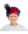 Luxe pietenmuts-baret rood-blauw voor kinderen