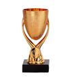Luxe trofee-prijs beker op sierlijke poot brons kunststof 15 x 6,8 cmÃÂ? sportprijs