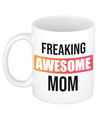 Mama-moeder cadeau mok-freaking awesome mom met kleurkader voor verjaardag-Moederdag