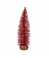 Mini kerstboom op stam 35 cm rood