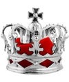 Mini konings kroontje op clip zilver van 8 cm
