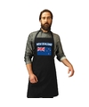 Nieuw-Zeelandse vlag keukenschort- barbecueschort zwart heren en dames