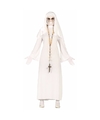 Nonnen dames Halloween verkleedkleding witte non