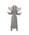 Nonnen dames verkleedkleding grijs