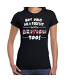 Not only perfect but British-Groot Brittannie fun cadeau shirt zwart voor dames