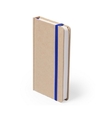 Notitieboekjes blauw met elastiek in A6 formaat