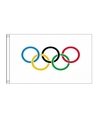 Olympische spelen vlag 90 x 150 cm polyester binnen-buiten