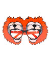 Oranje feestbril met leeuwen