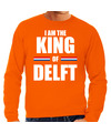 Oranje I am the King of Delft sweater Koningsdag truien voor heren