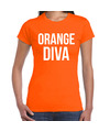 Oranje orange diva shirt Koningsdag t-shirt voor dames