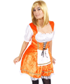 Oranje sexy kaasmeisjes jurk