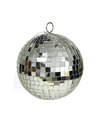 Othmar Decorations disco kerstballen zilver 15 cm kunststof