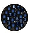 Othmar Decorations mini kerstballen van glas 24x donkerblauw 2,5 cm