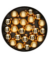 Othmar Decorations mini kerstballen van glas 24x goud 2,5 cm