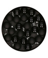 Othmar Decorations mini kerstballen van glas 24x zwart 2,5 cm