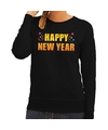 Oud en nieuw sweater- trui Happy new year zwart dames