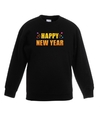 Oud en nieuw sweater- trui Happy new year zwart jongens en meisjes