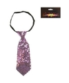 Pailletten stropdassen paars voor dames