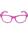 Party-verkleed bril metallic roze kunststof