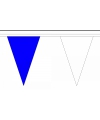 Polyester vlaggenlijn blauw met wit
