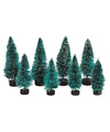 Rayher hobby kerstdorp miniatuur boompjes 8x stuks 5 en 7 cm