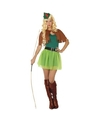 Robin Hood kostuum groen-bruin voor dames 4-delig