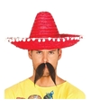 Rode Mexicaanse sombrero 45 cm