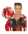 Rode verkleed bokser handschoenen voor volwassnen