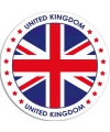 Ronde United Kingdom sticker 15 cm landen decoratie