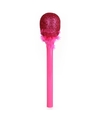 Roze glitter carnaval-verkleed microfoon met bont volwassenen