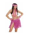 Roze Hawaii kostuum set voor dames