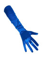 Satijnen handschoenen blauw