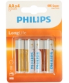 Set van 4 voordelige Philips AA batterijen