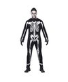 Skelet kostuum zwart-wit voor volwassenen