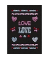Stickers met glitter love hartjes