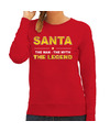 The man, The myth the legend Santa sweater-kersttrui rood voor dames