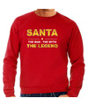 The man, The myth the legend Santa sweater-trui rood voor heren