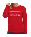 The man, The myth the legend Sinterklaas sweater-trui rood voor dames
