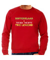 The man, The myth the legend Sinterklaas sweater-trui rood voor heren