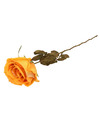 Top Art Kunstbloem roos Calista perzik oranje 66 cm kunststof steel decoratie bloemen