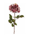 Top Art Kunstbloem roos Glamour donker roze satijn 61 cm kunststof steel decoratie bloemen