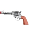 Verkleedaccessoire revolver-pistool zilver 20 cm Western thema