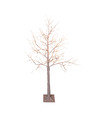 Verlichte figuren witte lichtboom-metalen boom-berkenboom met 120 led lichtjes 130 cm