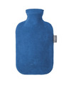 Warmte kruik met fleece hoes blauw 2 liter