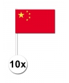 Zwaaivlaggetjes China 10 stuks