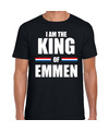 Zwart I am the King of Emmen t-shirt Koningsdag shirt voor heren