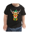 Zwart kerst shirt -kleding Rudolf het rendier voor baby-kinderen