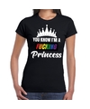 Zwart You know i am a fucking princess t-shirt dames