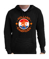 Zwarte fan hoodie-sweater met capuchon Holland kampioen met leeuw EK- WK voor heren